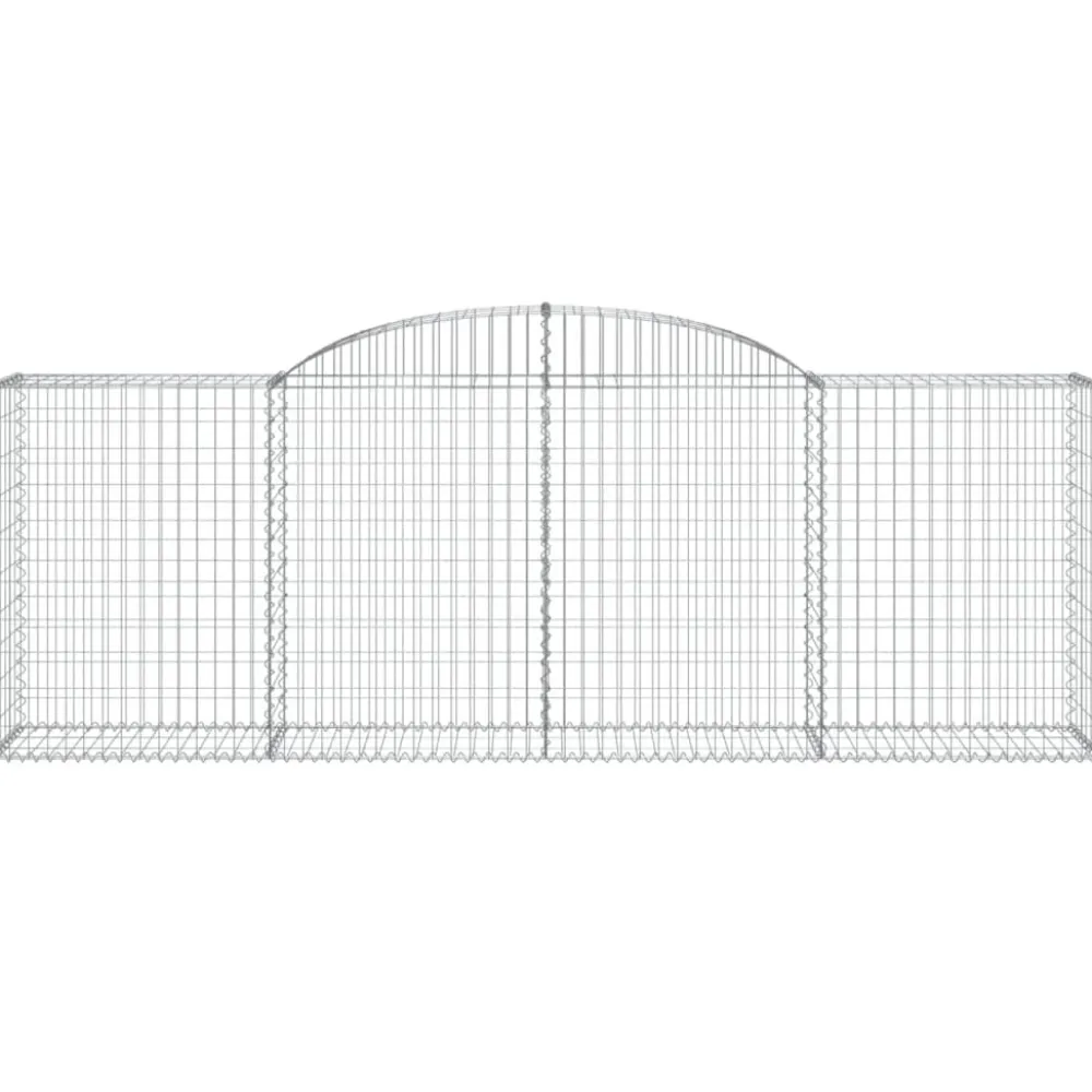 Discount FinePRICE Kaareva kivikori 200x50x40/60 cm galvanoitu rauta