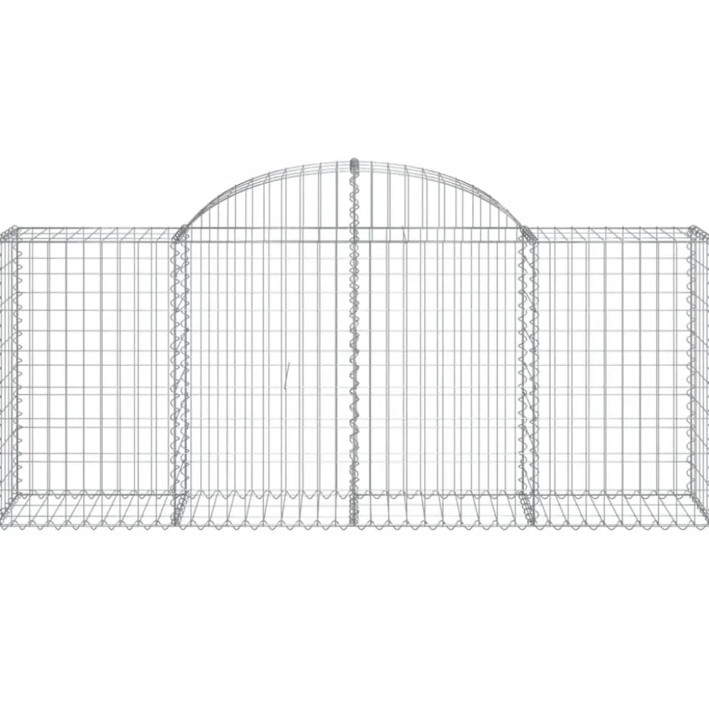 Discount FinePRICE Kaareva kivikori 200x50x40/60 cm galvanoitu rauta