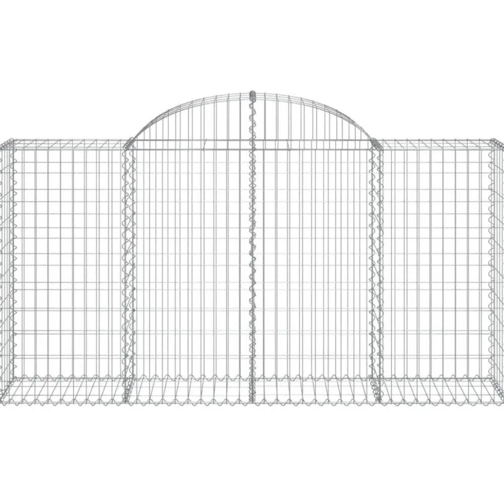 Discount FinePRICE Kaareva kivikori 200x50x40/60 cm galvanoitu rauta