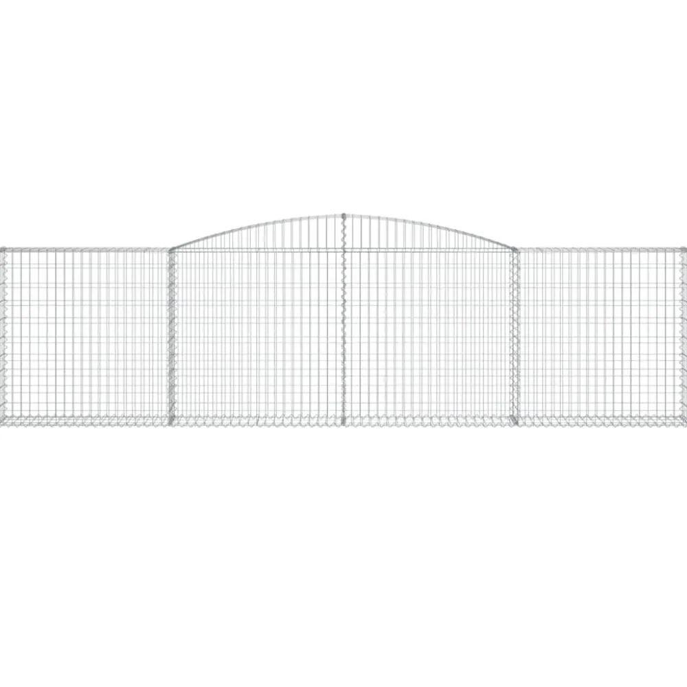 Discount FinePRICE Kaareva kivikori 200x50x40/60 cm galvanoitu rauta