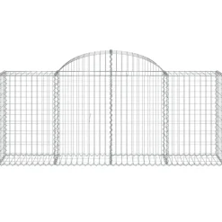 Discount FinePRICE Kaareva kivikori 200x50x40/60 cm galvanoitu rauta
