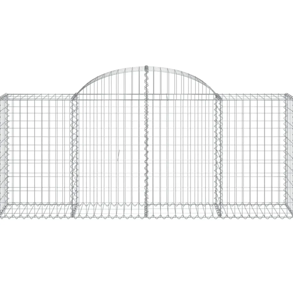 Discount FinePRICE Kaareva kivikori 200x50x40/60 cm galvanoitu rauta
