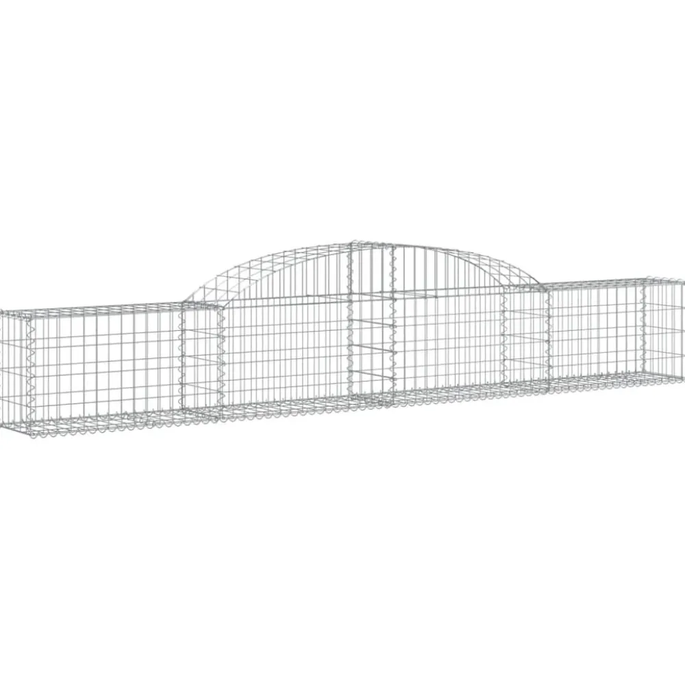 Discount FinePRICE Kaareva kivikori 200x50x40/60 cm galvanoitu rauta