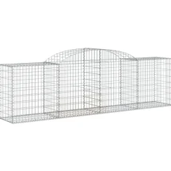 Discount FinePRICE Kaareva kivikori 200x50x40/60 cm galvanoitu rauta