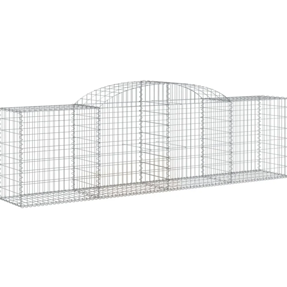 Discount FinePRICE Kaareva kivikori 200x50x40/60 cm galvanoitu rauta