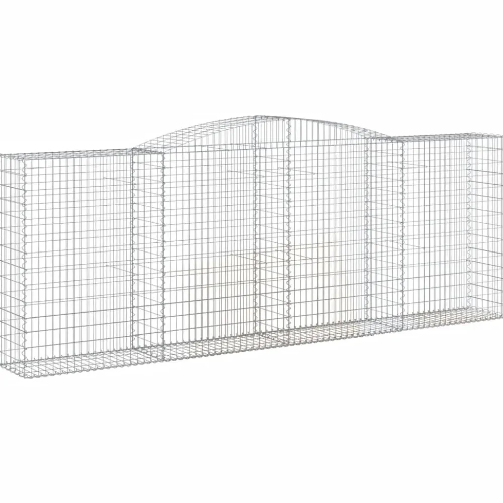 Discount FinePRICE Kaareva kivikori 200x50x40/60 cm galvanoitu rauta
