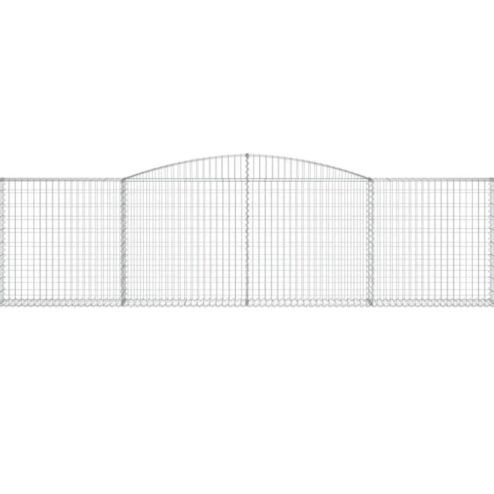 Discount FinePRICE Kaareva kivikori 200x50x40/60 cm galvanoitu rauta