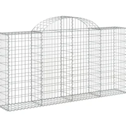 Discount FinePRICE Kaareva kivikori 200x50x40/60 cm galvanoitu rauta
