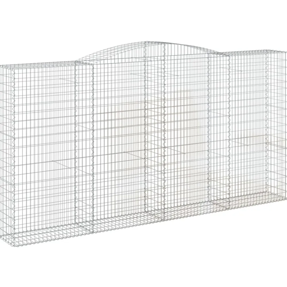 Discount FinePRICE Kaareva kivikori 200x50x40/60 cm galvanoitu rauta