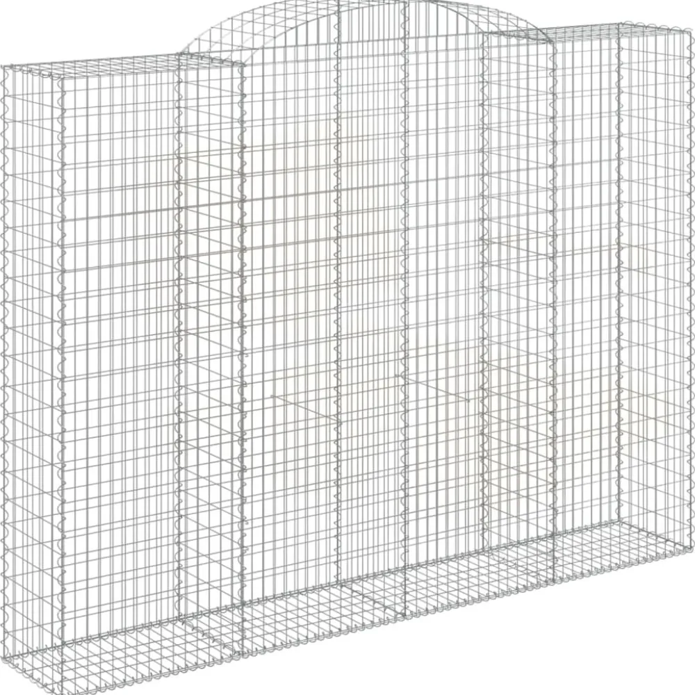 Discount FinePRICE Kaareva kivikori 200x50x40/60 cm galvanoitu rauta
