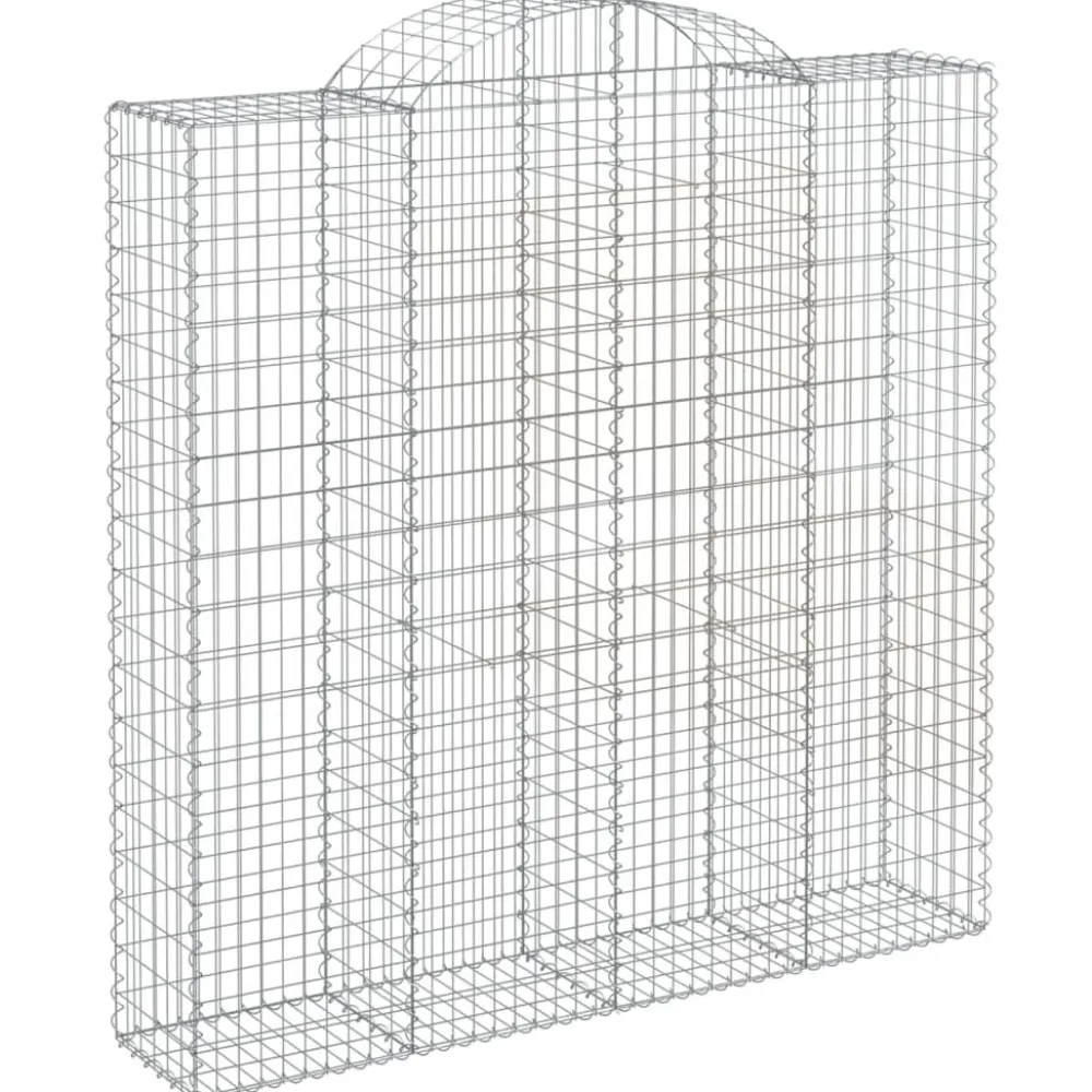 Discount FinePRICE Kaareva kivikori 200x50x40/60 cm galvanoitu rauta
