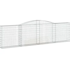 Discount FinePRICE Kaareva kivikori 200x50x40/60 cm galvanoitu rauta