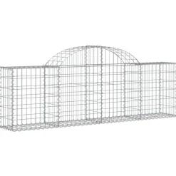 Discount FinePRICE Kaareva kivikori 200x50x40/60 cm galvanoitu rauta