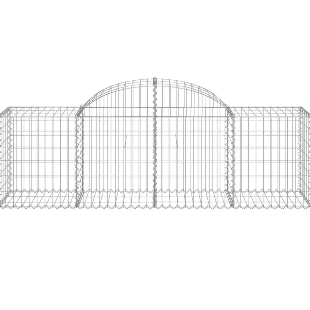 Discount FinePRICE Kaareva kivikori 200x50x40/60 cm galvanoitu rauta