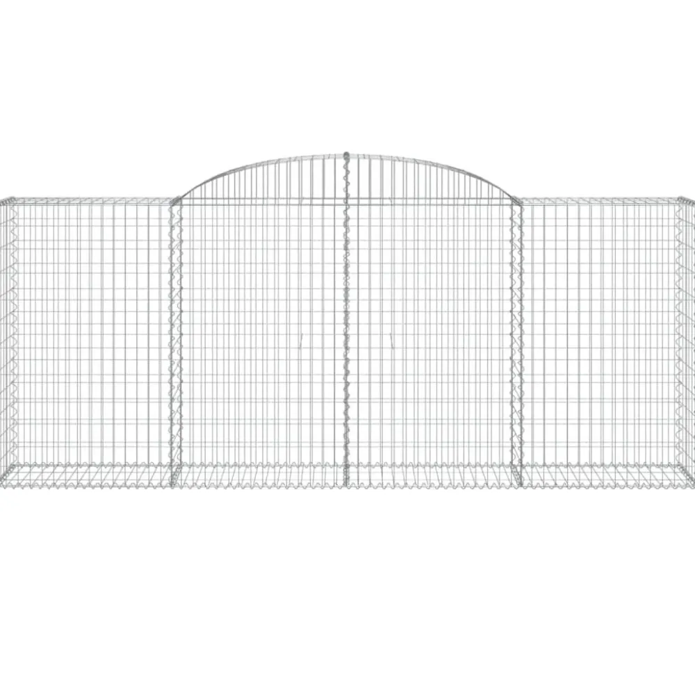 Discount FinePRICE Kaareva kivikori 200x50x40/60 cm galvanoitu rauta