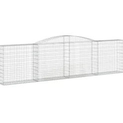 Discount FinePRICE Kaareva kivikori 200x50x40/60 cm galvanoitu rauta