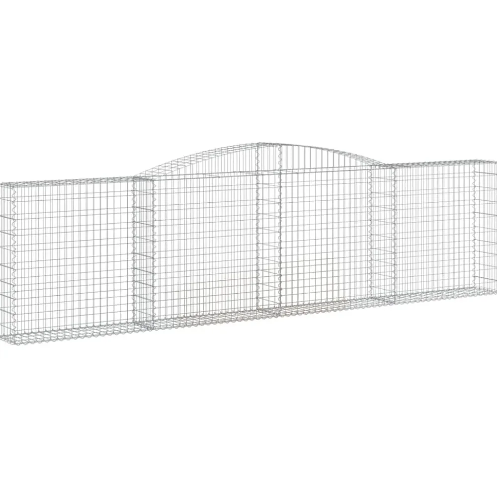 Discount FinePRICE Kaareva kivikori 200x50x40/60 cm galvanoitu rauta