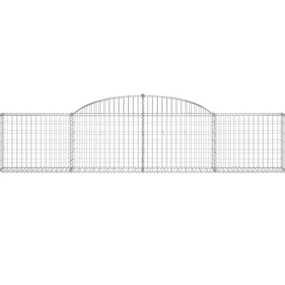 Discount FinePRICE Kaareva kivikori 200x50x40/60 cm galvanoitu rauta