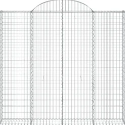 Discount FinePRICE Kaareva kivikori 200x50x40/60 cm galvanoitu rauta