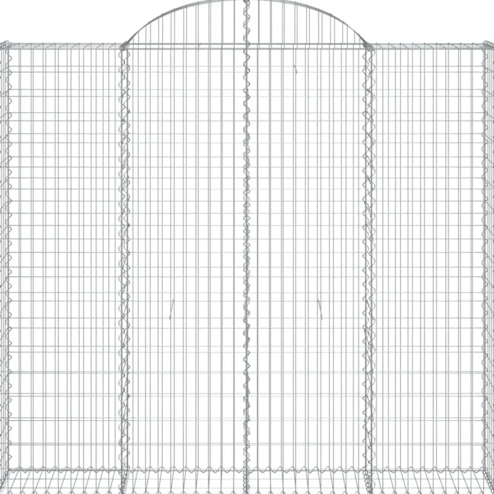 Discount FinePRICE Kaareva kivikori 200x50x40/60 cm galvanoitu rauta