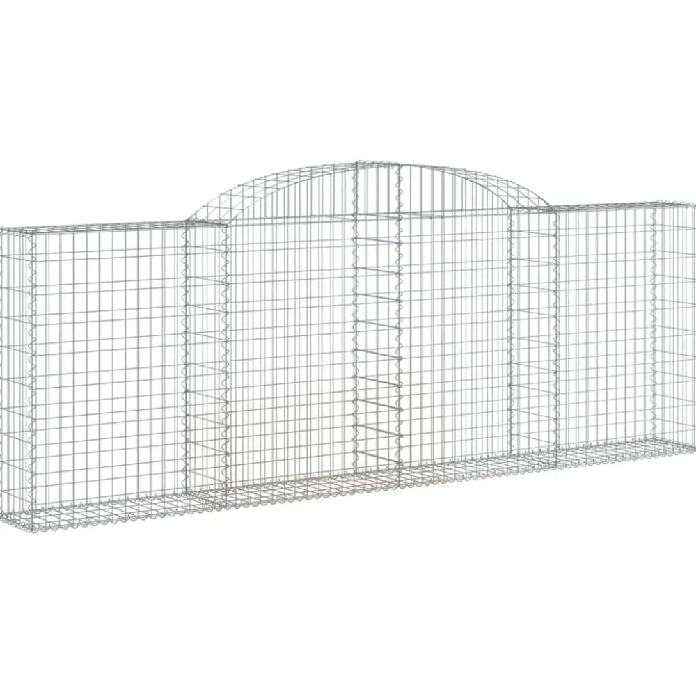Discount FinePRICE Kaareva kivikori 200x50x40/60 cm galvanoitu rauta
