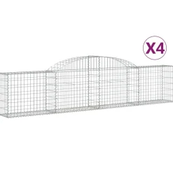 Discount FinePRICE Kaareva kivikori 200x50x40/60 cm galvanoitu rauta