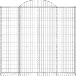 Discount FinePRICE Kaareva kivikori 200x50x40/60 cm galvanoitu rauta