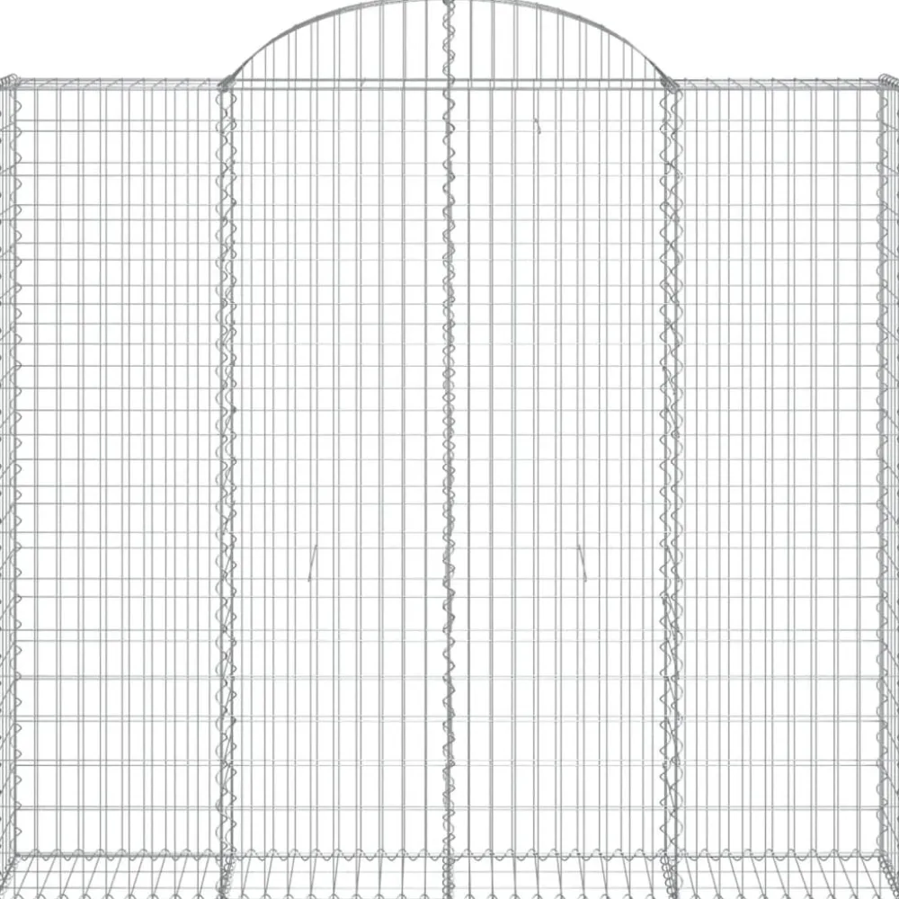 Discount FinePRICE Kaareva kivikori 200x50x40/60 cm galvanoitu rauta