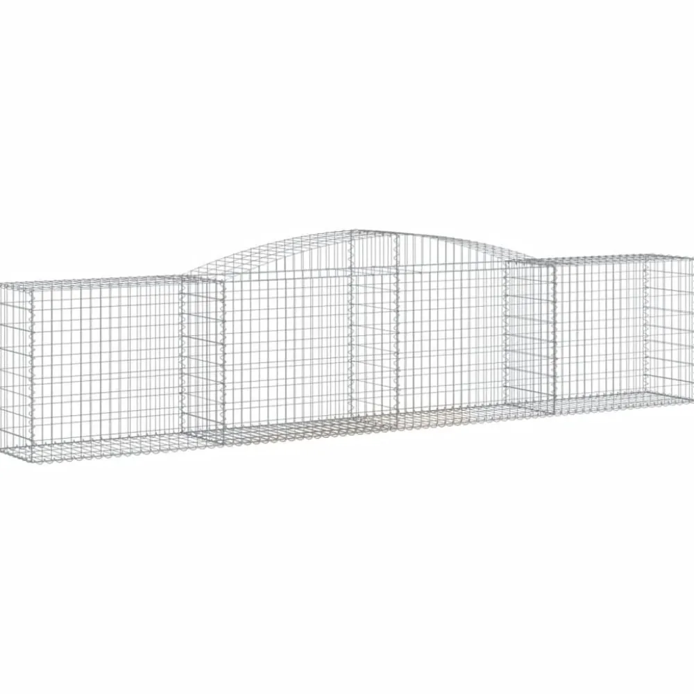 Discount FinePRICE Kaareva kivikori 200x50x40/60 cm galvanoitu rauta