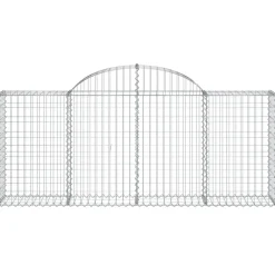 Discount FinePRICE Kaareva kivikori 200x50x40/60 cm galvanoitu rauta