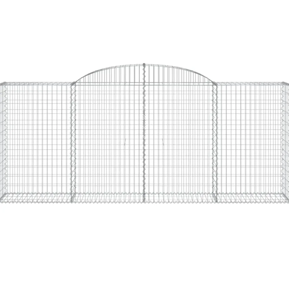 Discount FinePRICE Kaareva kivikori 200x50x40/60 cm galvanoitu rauta