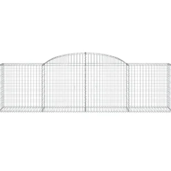 Discount FinePRICE Kaareva kivikori 200x50x40/60 cm galvanoitu rauta