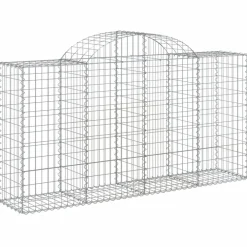Discount FinePRICE Kaareva kivikori 200x50x40/60 cm galvanoitu rauta