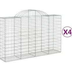 Discount FinePRICE Kaareva kivikori 200x50x40/60 cm galvanoitu rauta