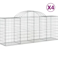 Discount FinePRICE Kaareva kivikori 200x50x40/60 cm galvanoitu rauta