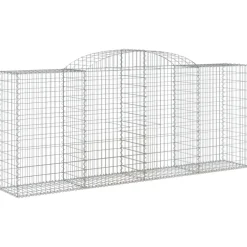 Discount FinePRICE Kaareva kivikori 200x50x40/60 cm galvanoitu rauta