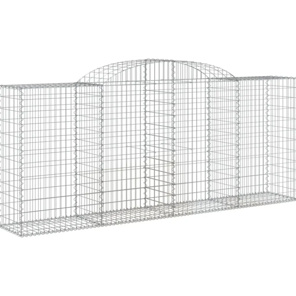 Discount FinePRICE Kaareva kivikori 200x50x40/60 cm galvanoitu rauta