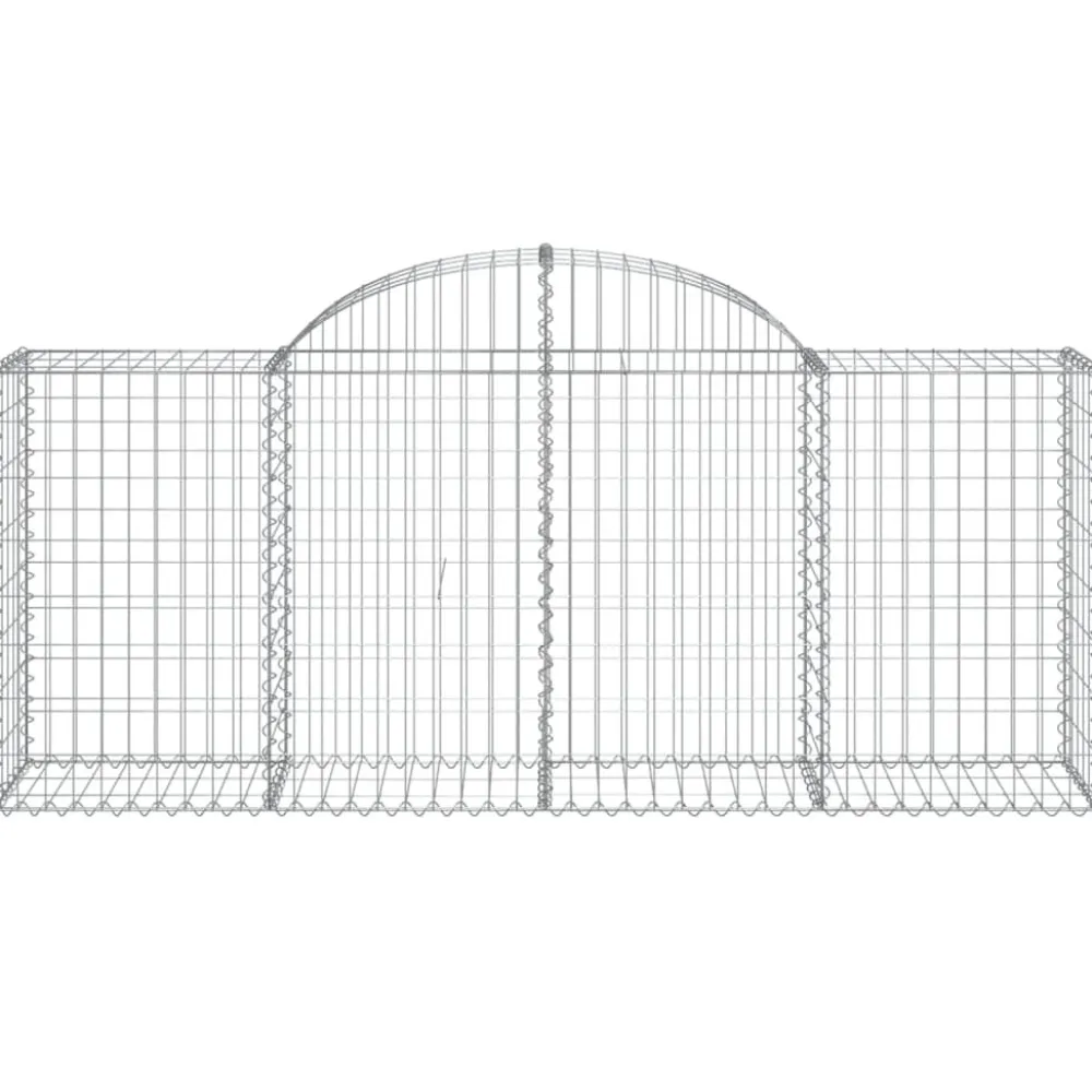 Discount FinePRICE Kaareva kivikori 200x50x40/60 cm galvanoitu rauta