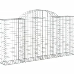 Discount FinePRICE Kaareva kivikori 200x50x40/60 cm galvanoitu rauta