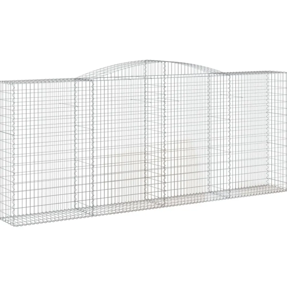 Discount FinePRICE Kaareva kivikori 200x50x40/60 cm galvanoitu rauta