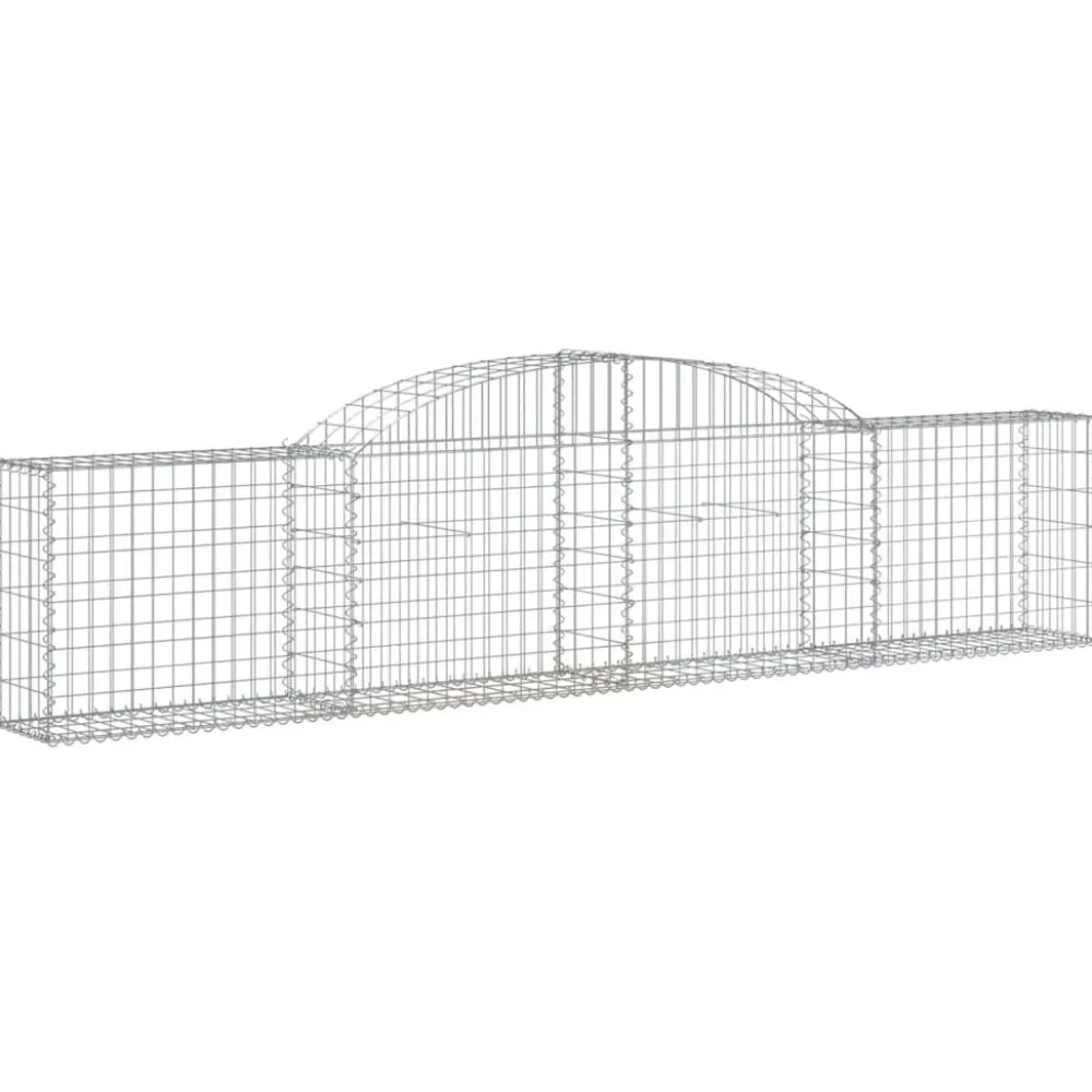Discount FinePRICE Kaareva kivikori 200x50x40/60 cm galvanoitu rauta