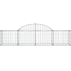 Discount FinePRICE Kaareva kivikori 200x50x40/60 cm galvanoitu rauta