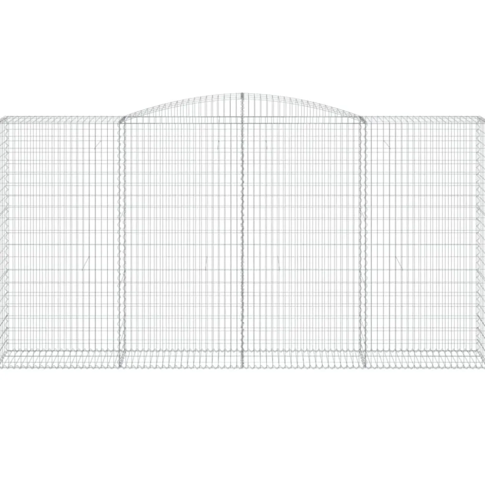 Discount FinePRICE Kaareva kivikori 200x50x40/60 cm galvanoitu rauta