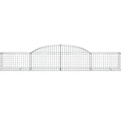 Discount FinePRICE Kaareva kivikori 200x50x40/60 cm galvanoitu rauta