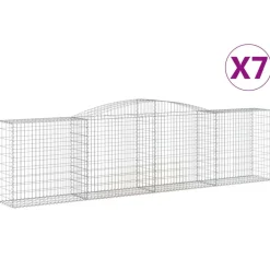 Discount FinePRICE Kaareva kivikori 200x50x40/60 cm galvanoitu rauta