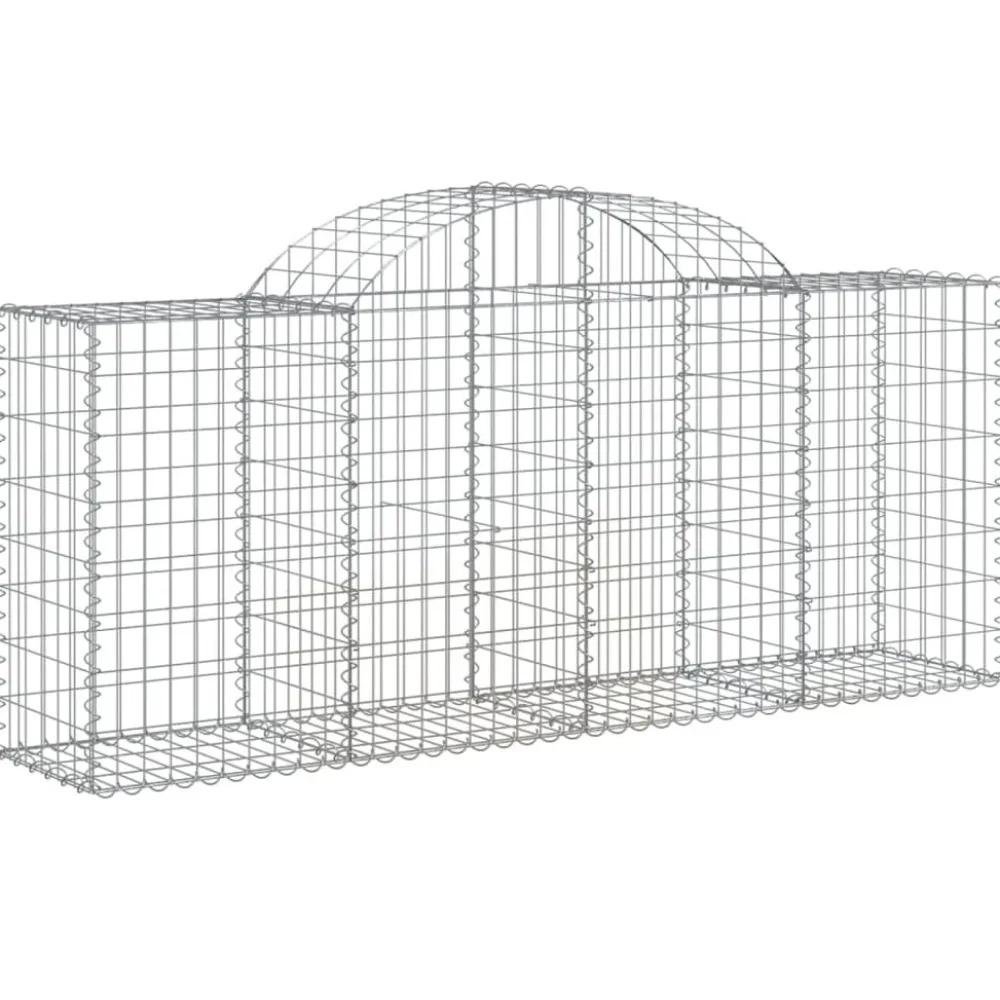 Discount FinePRICE Kaareva kivikori 200x50x40/60 cm galvanoitu rauta