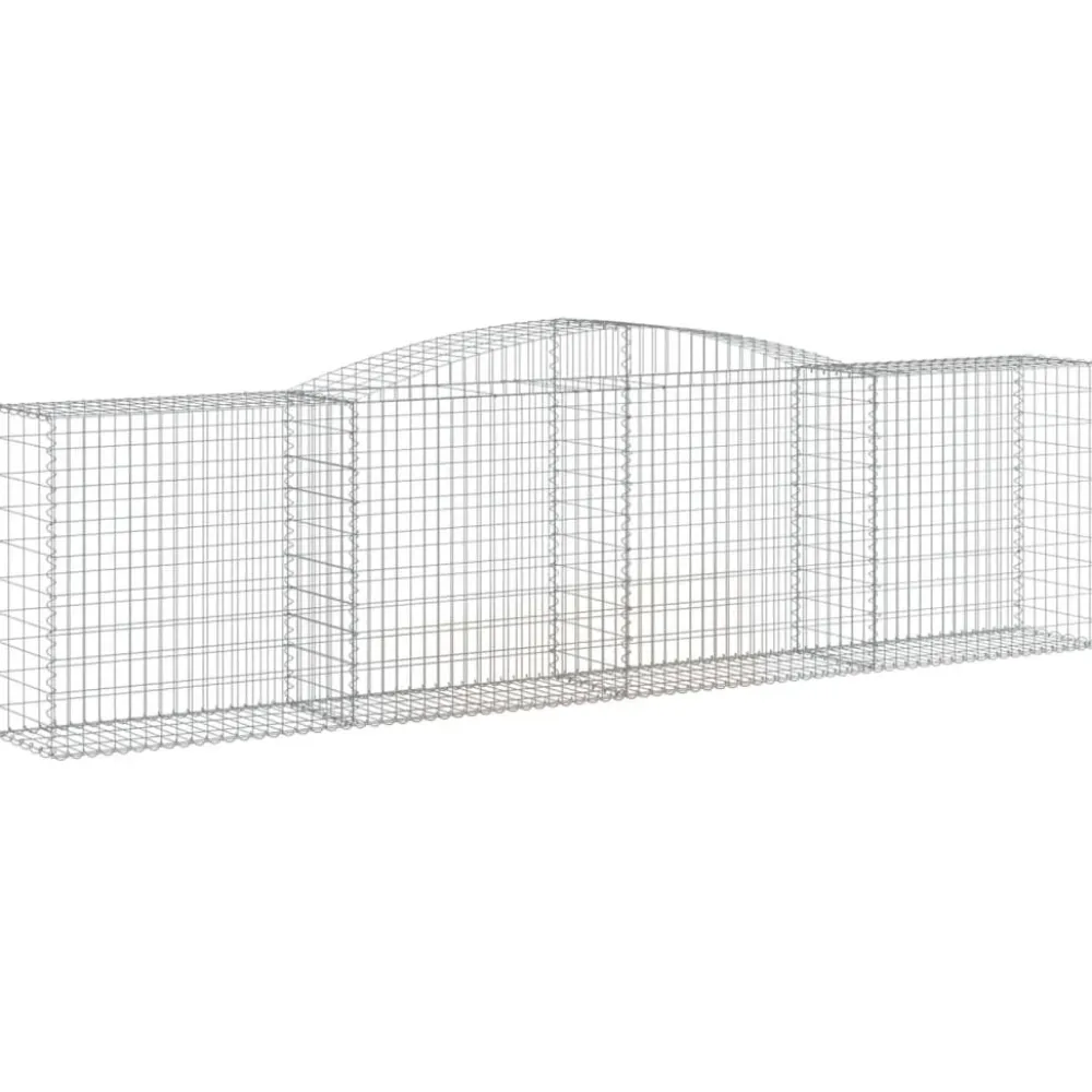 Discount FinePRICE Kaareva kivikori 200x50x40/60 cm galvanoitu rauta