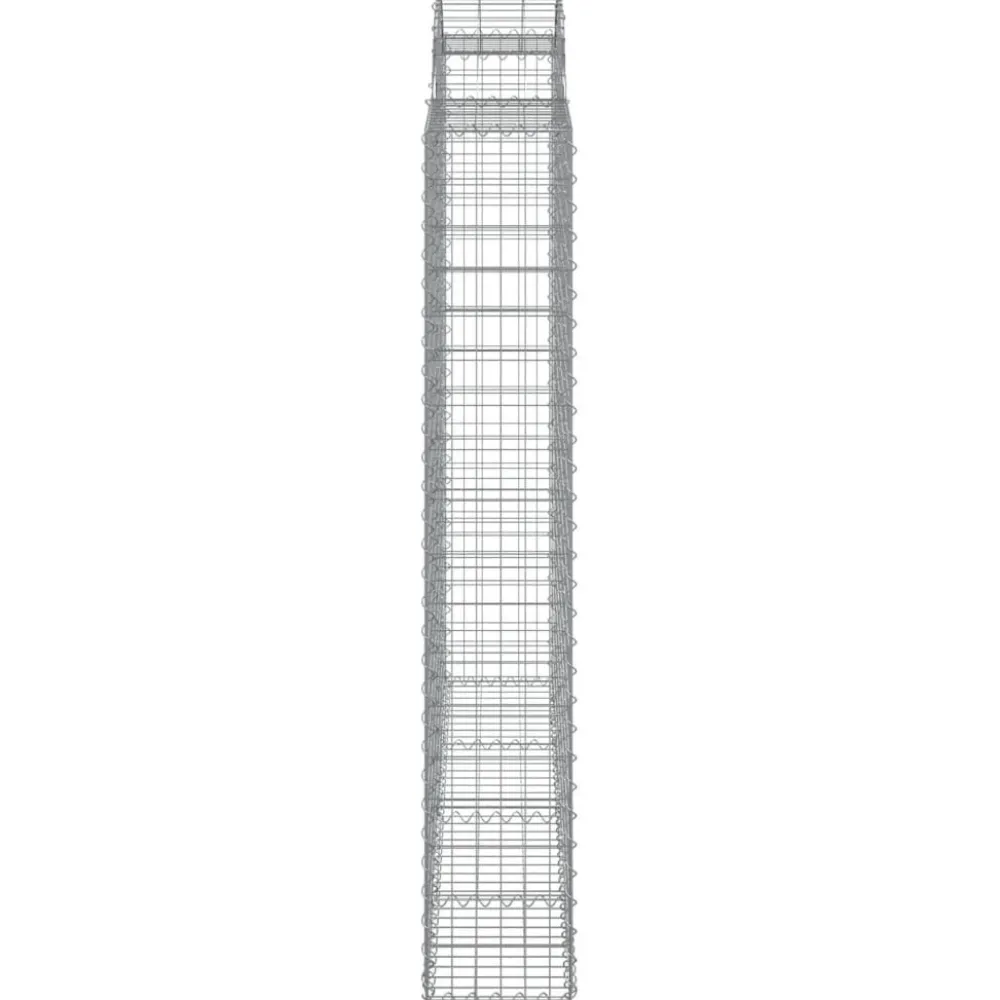 Discount FinePRICE Kaareva kivikori 200x50x40/60 cm galvanoitu rauta