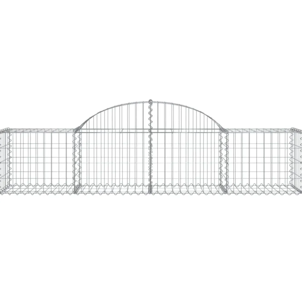 Discount FinePRICE Kaareva kivikori 200x50x40/60 cm galvanoitu rauta