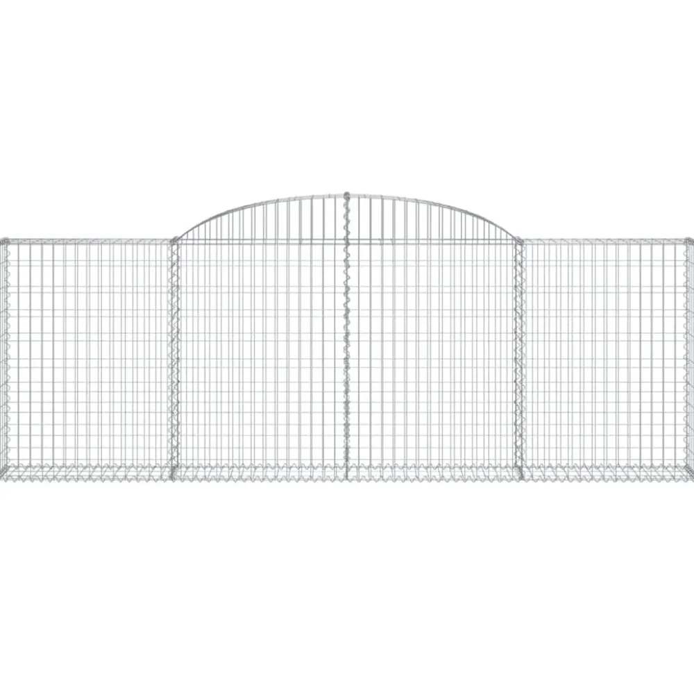 Discount FinePRICE Kaareva kivikori 200x50x40/60 cm galvanoitu rauta